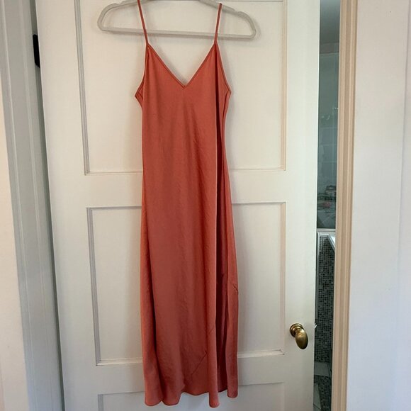 Aritzia Wilfred Only Slip Satin Midi Dress XXS - Picture 1 of 2
